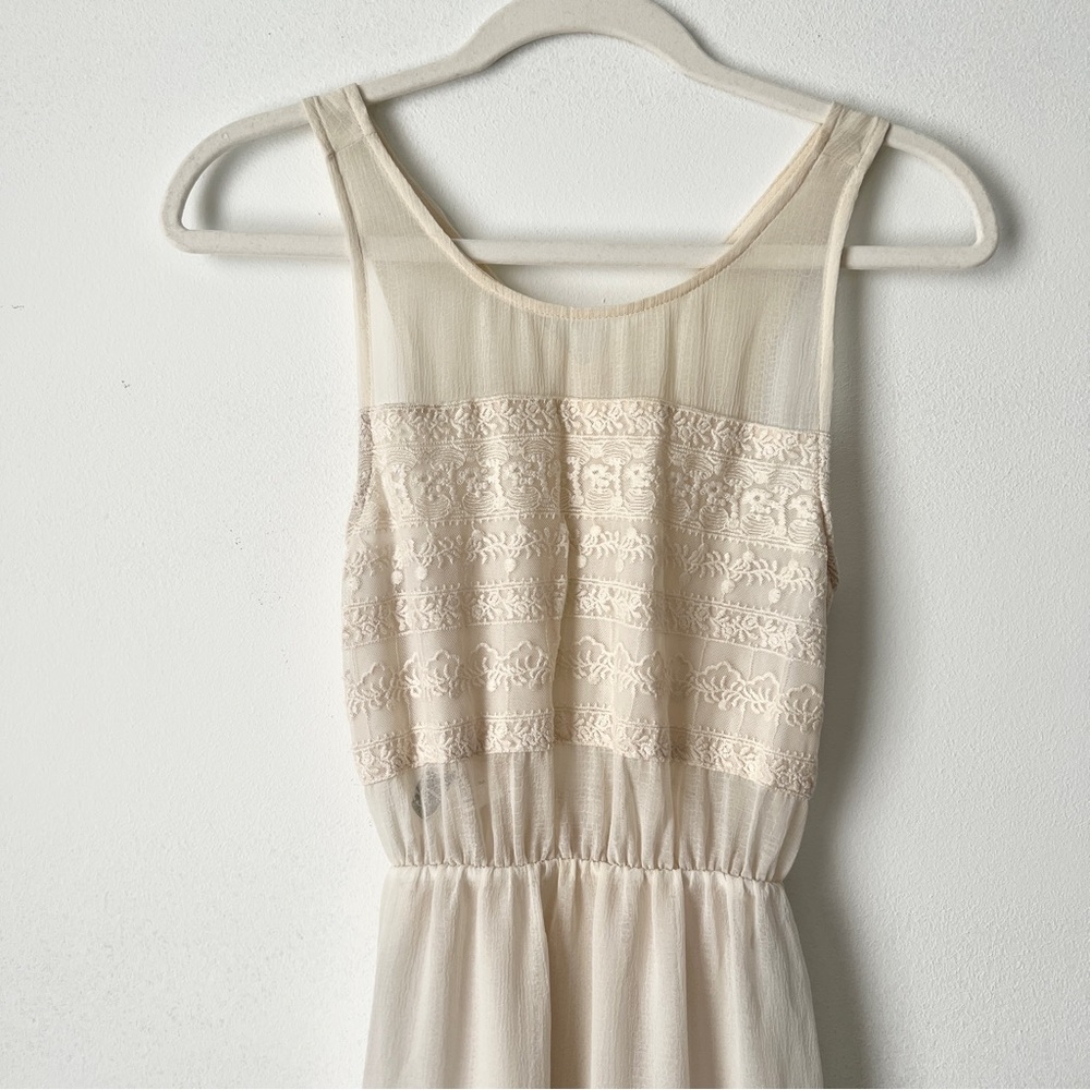Divided by H&M Cream Lace Maxi Dress Size 2